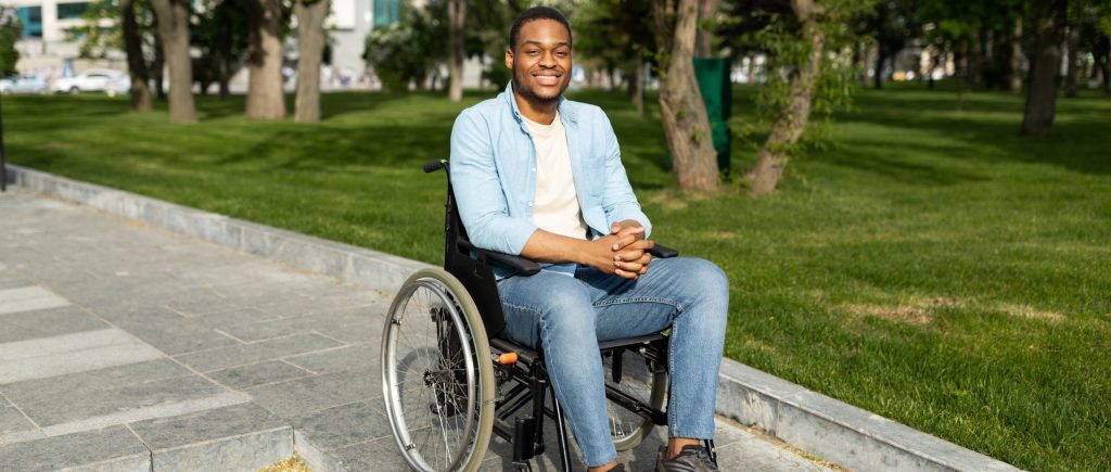 A person in a wheel chair